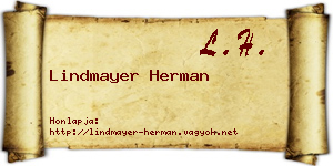 Lindmayer Herman névjegykártya